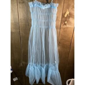 Madelyn Women’s Baby Blue Toule Dress Size Medium